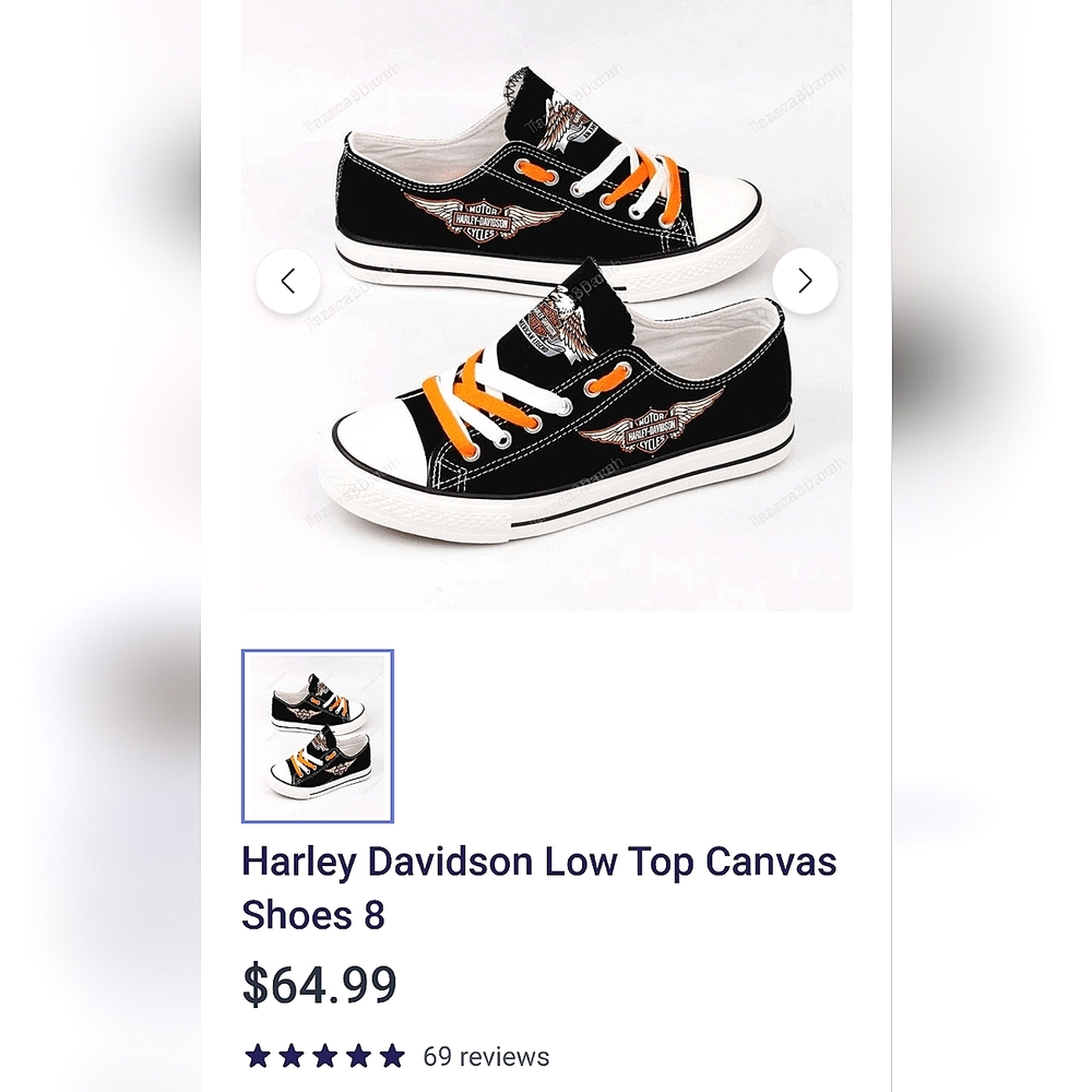 Harley Davidson low top canvas sneakers